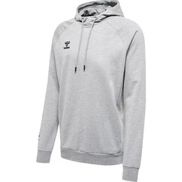 Kurzarmshirt hmlMOVE GRID COTTON HOODIE GREY MELANGE