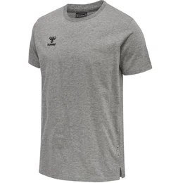 Kurzarmshirt hmlMOVE GRID COTTON T-SHIRT S/ GREY MELANGE