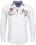 Frchtl Langarmhemd Slim-Fit weiß