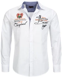 Frchtl Langarmhemd Slim-Fit weiß