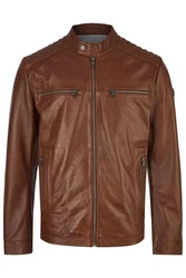 bugatti Lederjacke BUALBERTO Braun/Dunkelbraun