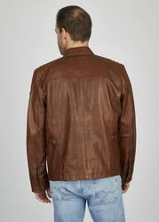bugatti Lederjacke BUALBERTO Braun/Dunkelbraun