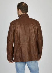 bugatti Lederjacke BUANDIAMO Braun/Dunkelbraun/Beige