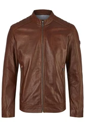 bugatti Lederjacke BUAPOLLO Braun/Dunkelrot/Beige/Rot/Dunkelbraun