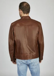 bugatti Lederjacke BUAPOLLO Braun/Dunkelrot/Beige/Rot/Dunkelbraun