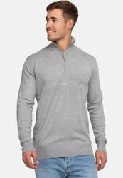 Indicode Strickpullover Frankie Grau/Hellgrau