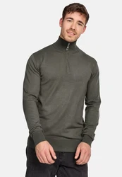 Indicode Strickpullover Frankie Dunkelgrün/Khaki
