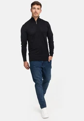 Indicode Strickpullover Frankie Dunkelblau/Schwarz