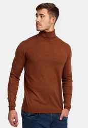 Jeff Strickpullover Malcolm Braun/Dunkelrot/Orange/Rot