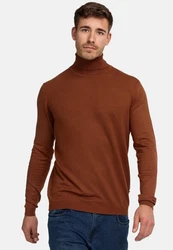 Jeff Strickpullover Malcolm Braun/Dunkelrot/Orange/Rot