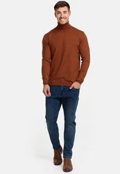 Jeff Strickpullover Malcolm Braun/Dunkelrot/Orange/Rot