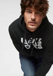JACK & JONES Sweatshirt CORP Logo Hoodie Black 2