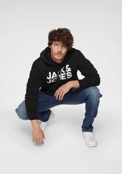 JACK & JONES Sweatshirt CORP Logo Hoodie Black 2