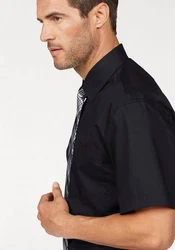 Man's World Kurzarmhemd Dunkelblau/Schwarz/Blau/Hellblau