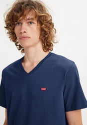 Levi's V-Shirt LE ORIGINAL HM VNECK Dunkelblau/Blau