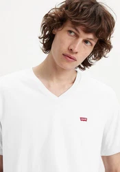 Levi's V-Shirt LE ORIGINAL HM VNECK Weiß/Creme/Rot