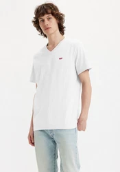 Levi's V-Shirt LE ORIGINAL HM VNECK Weiß/Creme/Rot