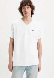 Levi's V-Shirt LE ORIGINAL HM VNECK Weiß/Creme/Rot