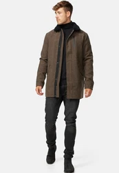 Indicode Kurzmantel Falmo Khaki/Braun/Dunkelgrün