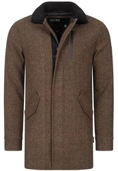 Indicode Kurzmantel Falmo Khaki/Braun/Dunkelgrün