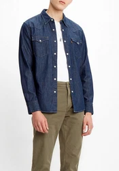 LEVI'S Hemd Barstow Western Standard blue denim