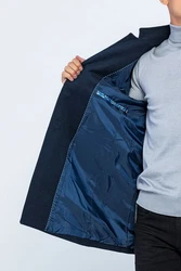 Ron Tomson Wintermantel Dunkelblau/Blau/Hellblau