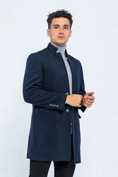 Ron Tomson Wintermantel Dunkelblau/Blau/Hellblau