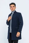 Ron Tomson Wintermantel Dunkelblau/Blau/Hellblau
