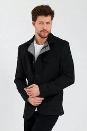 Blouson in unifarbenem Design