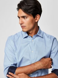 SELECTED HOMME Hemd SLHMark Mark blau/wei