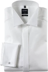 OLYMP Smokinghemd Luxor modern fit Creme/Weiß