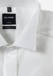 OLYMP Smokinghemd Luxor modern fit Creme/Weiß