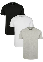 URBAN CLASSICS T-Shirt Urban Classics Herren Basic Tee Weiß/Grau/Hellgrau/Schwarz/Dunkelgrau
