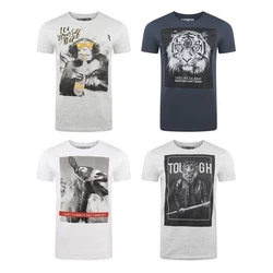 riverso T-Shirt Herren RIVCharly Regular Fit Silber/Weiß/Dunkelblau/Hellgrau/Grau/Braun