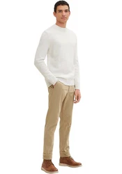 TOM TAILOR Chinohose Slim Fit Khaki/Beige/Weiß/Braun