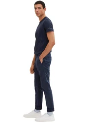 TOM TAILOR Chinohose Slim Fit Dunkelblau