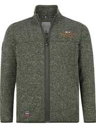 Jan Vanderstorm Sweatjacke KOLMUND Dunkelgrün/Grün/Khaki