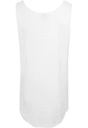 Urban Classics Long Shaped Open Edge Loose Tank Weiß/Creme