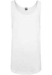 Urban Classics Long Shaped Open Edge Loose Tank Weiß/Creme