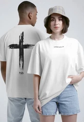 Remember you will die T-Shirt Cross T-Shirt Weiß/Braun/Lila