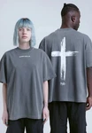 Remember you will die T-Shirt Cross T-Shirt Grau/Dunkelgrau/Hellgrau