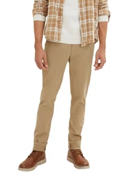 TOM TAILOR Chinohose Slim Fit Khaki/Beige/Weiß