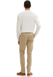 TOM TAILOR Chinohose Slim Fit Khaki/Beige/Weiß