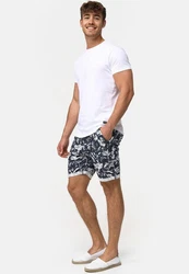 Indicode Chinoshorts Brayan Blau/Dunkelblau/Grün/Weiß