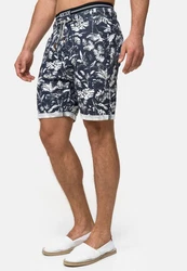 Indicode Chinoshorts Brayan Blau/Dunkelblau/Grün/Weiß