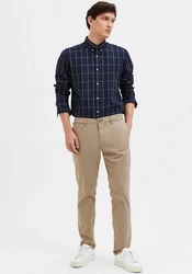 SELECTED HOMME Hose 'Miles' Khaki/Beige