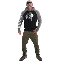 Hoodie Before Two Face mit Raglanrmeln und Colorblocking