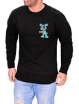 RMK Rundhalspullover Herren Pullover Langarmshirt Sweatshirt Pulli Schwarz/Grau/Grün/Hellblau