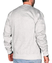 RMK Rundhalspullover Herren Pullover Langarmshirt Sweatshirt Pulli Silber/Braun/Grau/Hellgrau