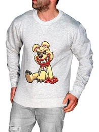 Rundhalspullover Herren Pullover Langarmshirt Sweatshirt Pulli Cartoon Runder Hals
